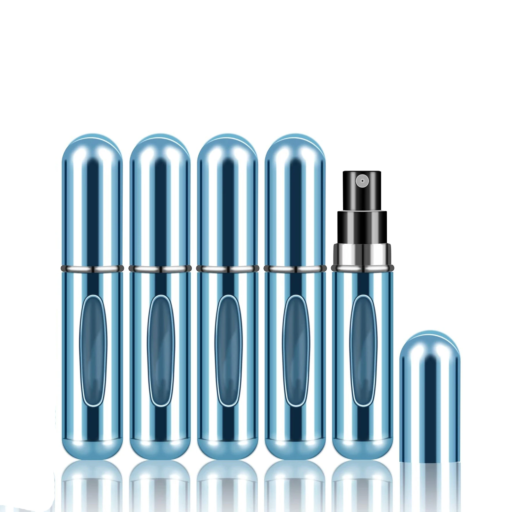 Mini atomizer podróżny do perfum wielokrotnego napełniania 5 ml Bordowy