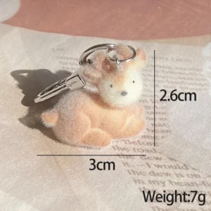 Mini breloki ze zwierzątkami z weluru Fioletowy
