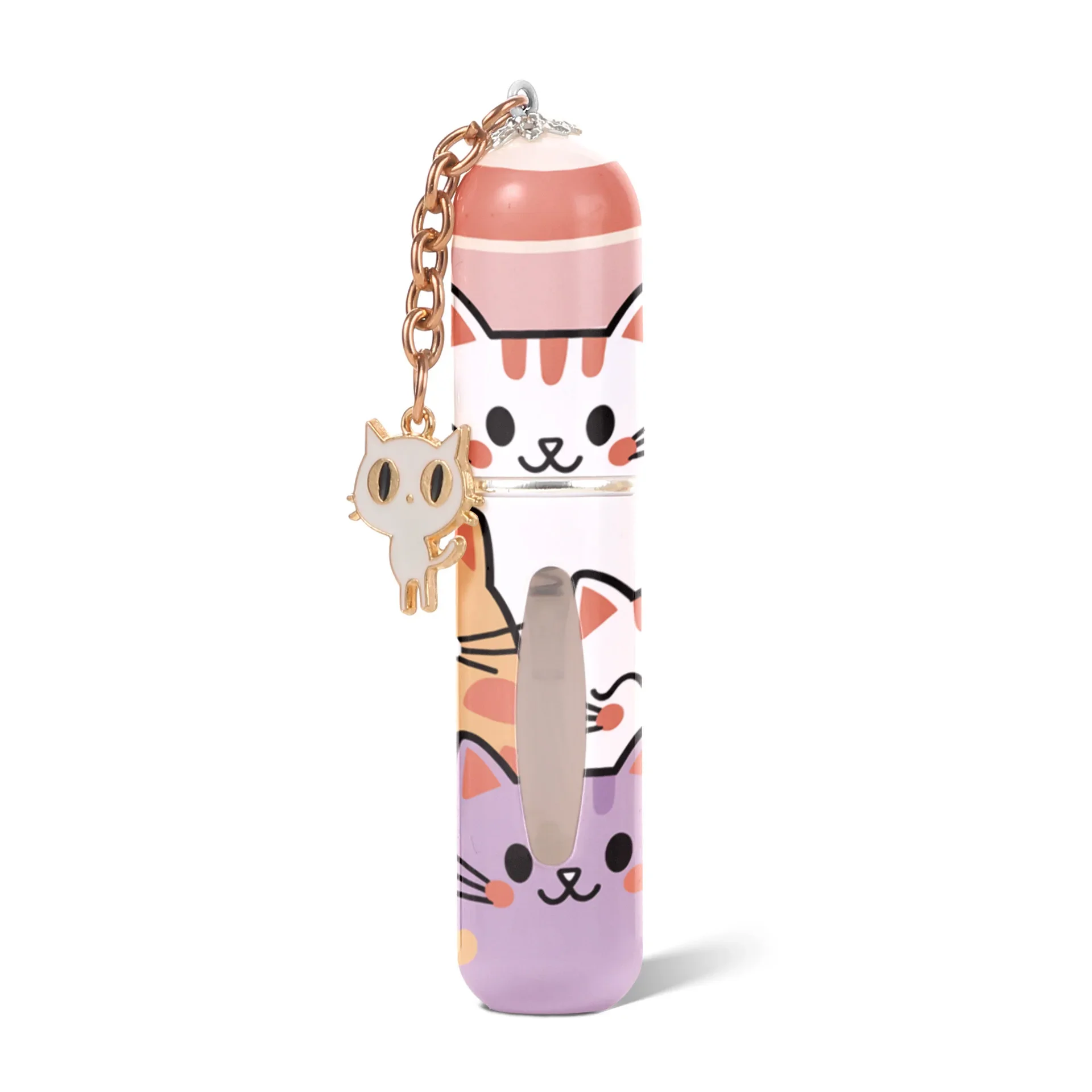 Mini butelka na perfumy z zawieszką i wzorem kwiatowym 5 ml Błękitny