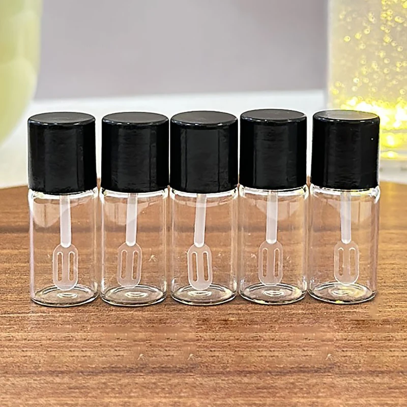 Mini butelki podróżne 4 ml do podkładu i kosmetyków - zestaw Jasnożółty