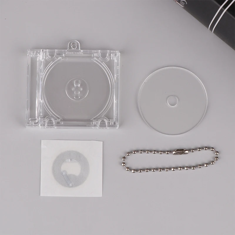 Mini CD brelok - puste etui na płytkę, dekoracyjna zawieszka Biały