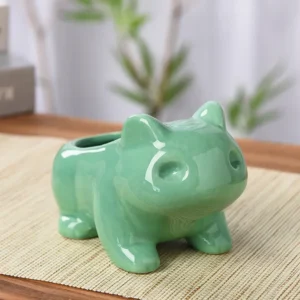 Mini ceramiczna doniczka na sukulenty z otworem Bordowy