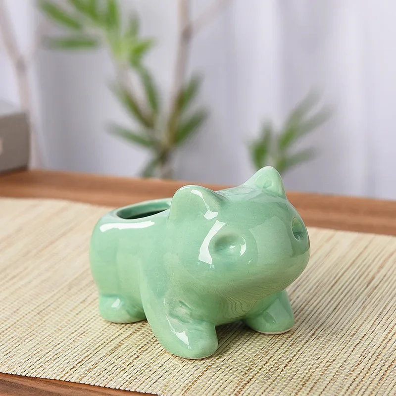Mini ceramiczna doniczka na sukulenty z otworem Czerwony