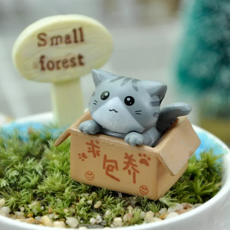 Mini figurka kota ozdoba ogrodowa i do auta Jasnozielony