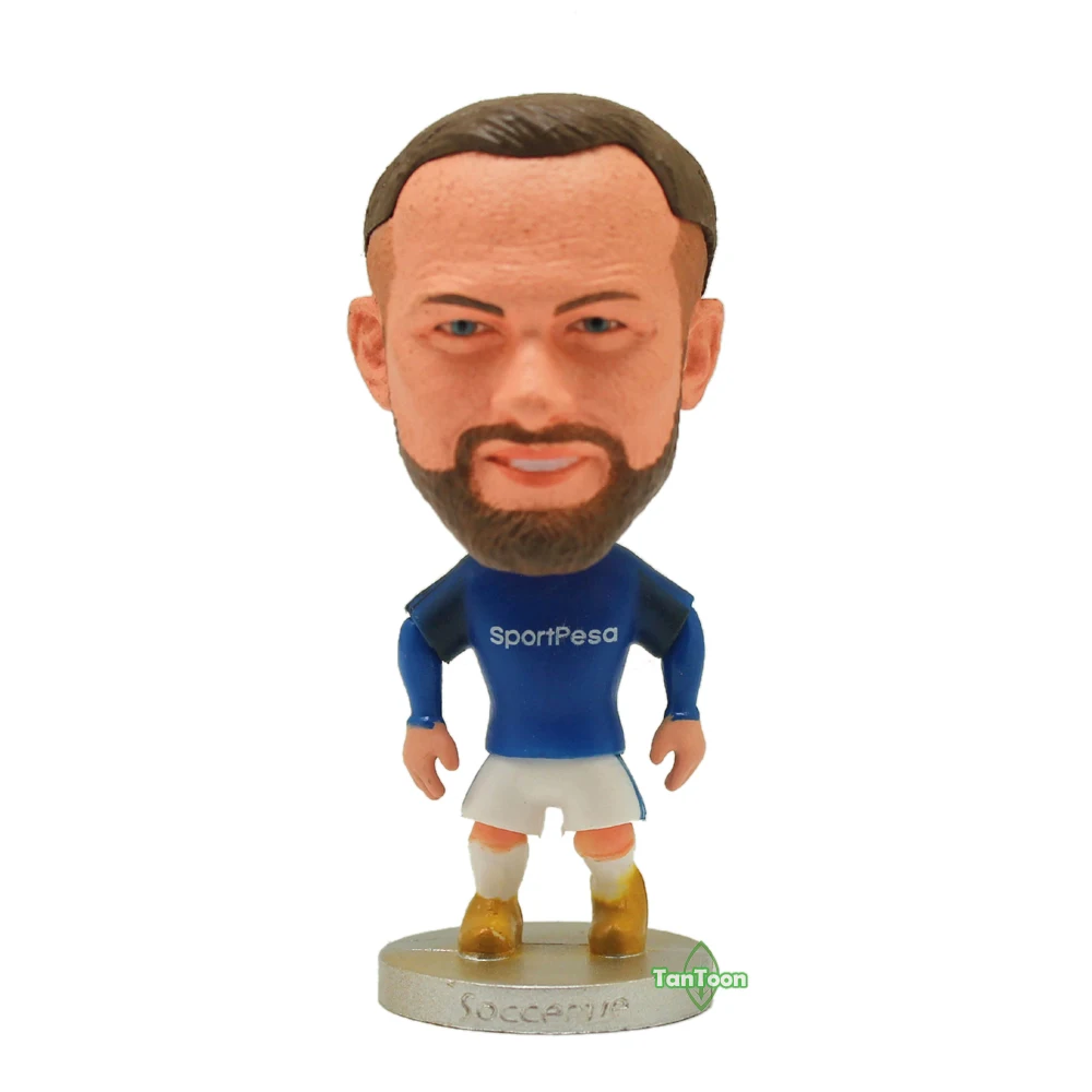 Mini figurki piłkarzy z żywicy - kolekcjonerskie statuetki Rooney 2018