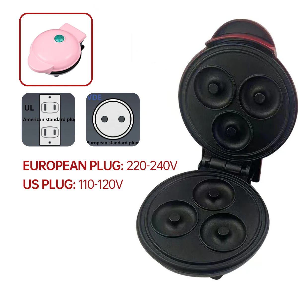 Mini gofrownica elektryczna do kanapek i wafli automatyczna Lawenda