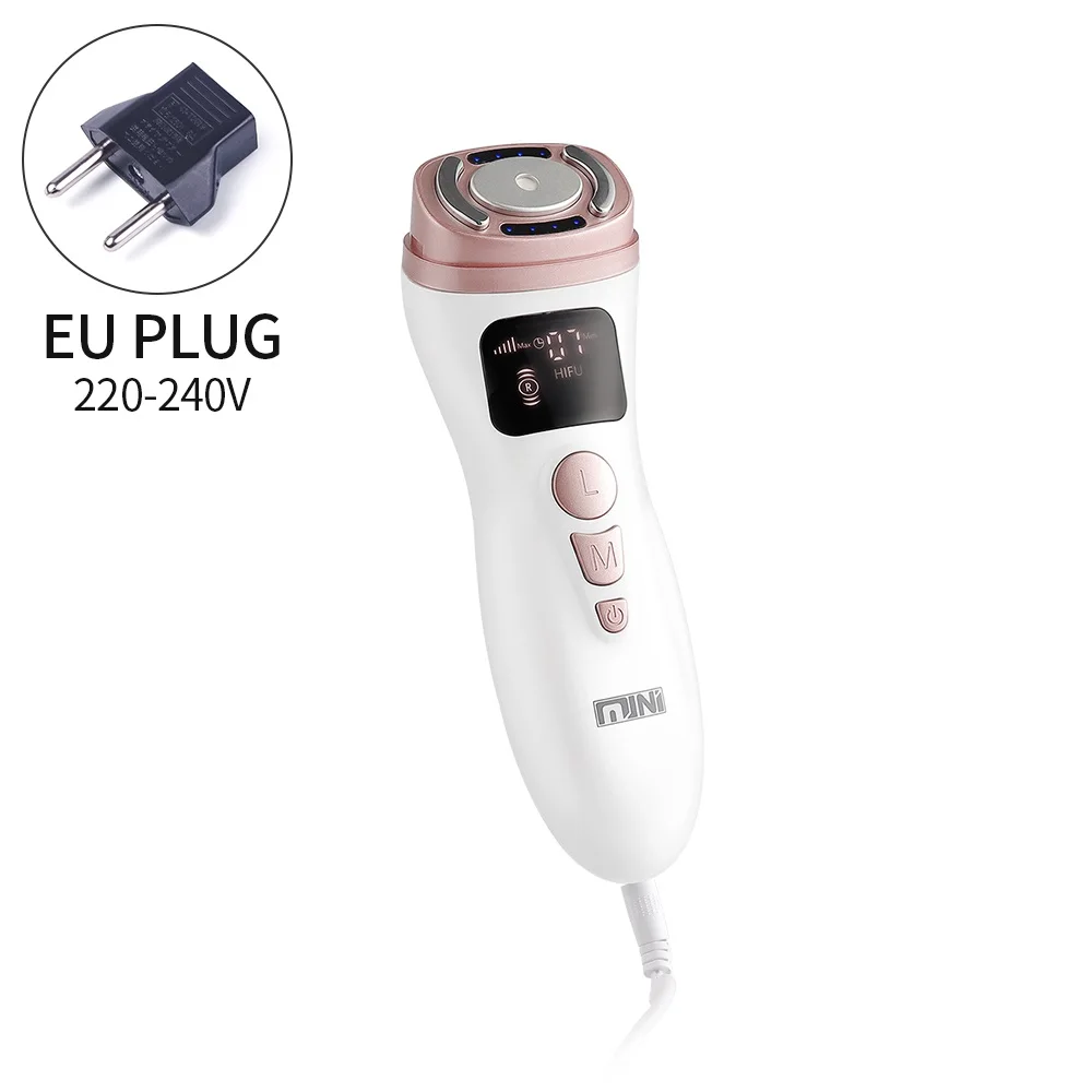 Mini HIFU – urządzenie do liftingu twarzy RF EMS na twarz i szyję Eu plug (220 240v)