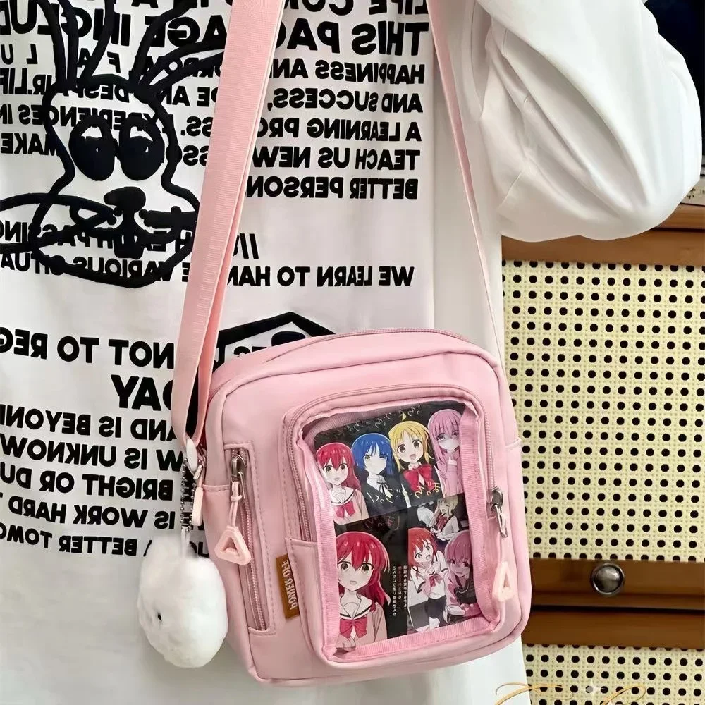 Mini Ita Bag przezroczysta crossbody Y2K — koreańska moda Różowy
