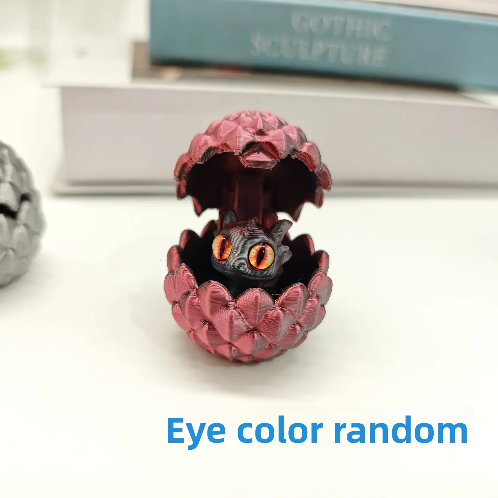 Mini jajka smoka 3D - zestaw figurek na Wielkanoc Bordowy