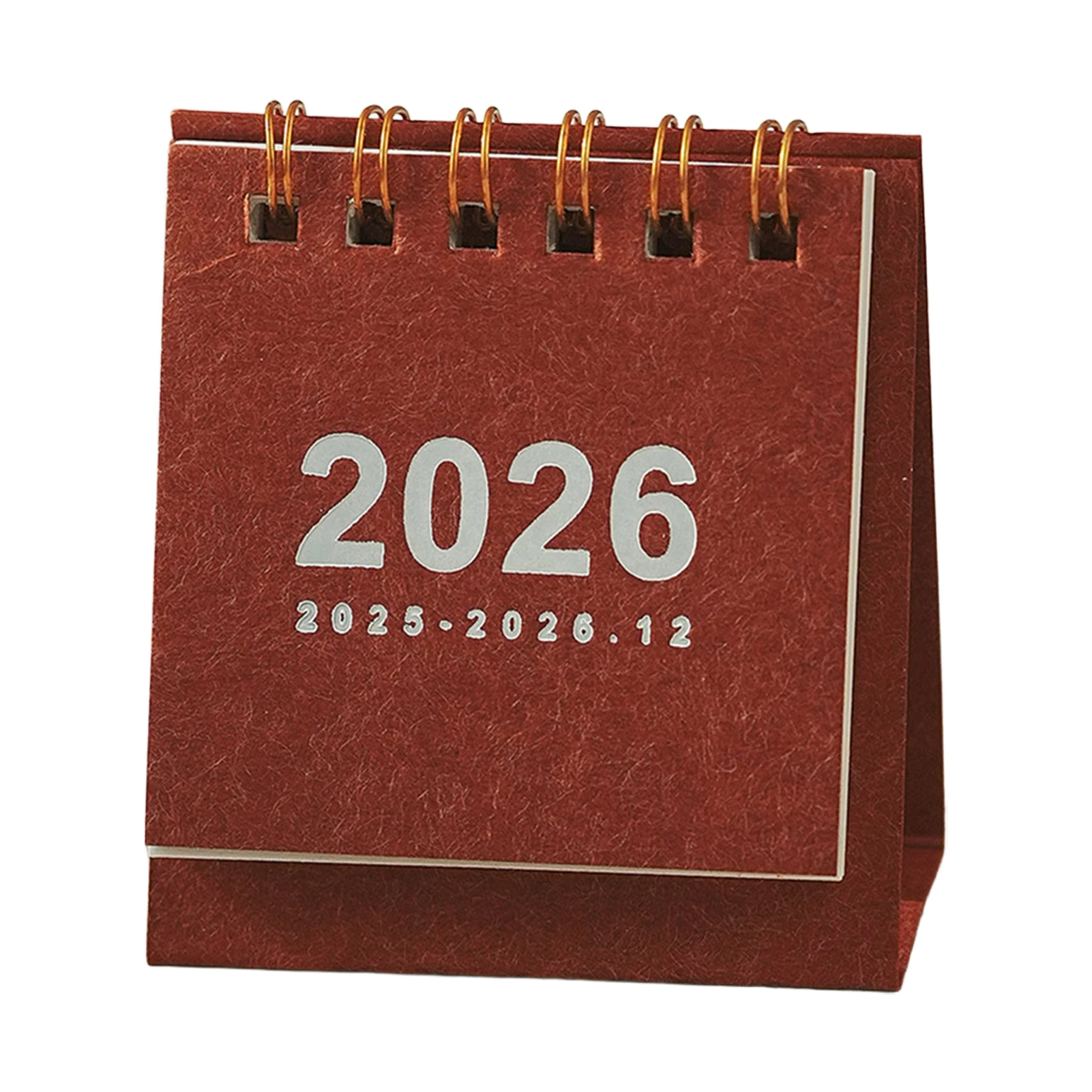 Mini Kalendarz Biurkowy 2026 – przenośny planer na biurko Fioletowy