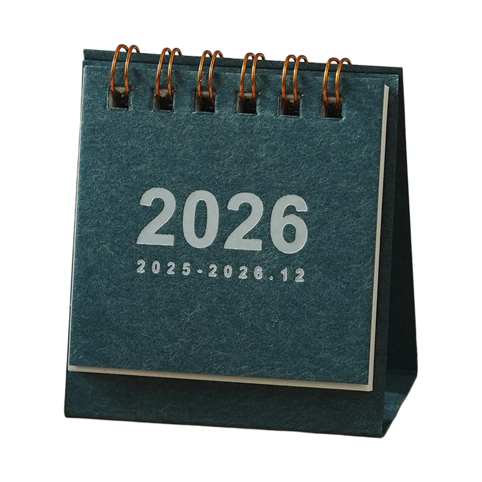 Mini Kalendarz Biurkowy 2026 – przenośny planer na biurko Jasnoszary