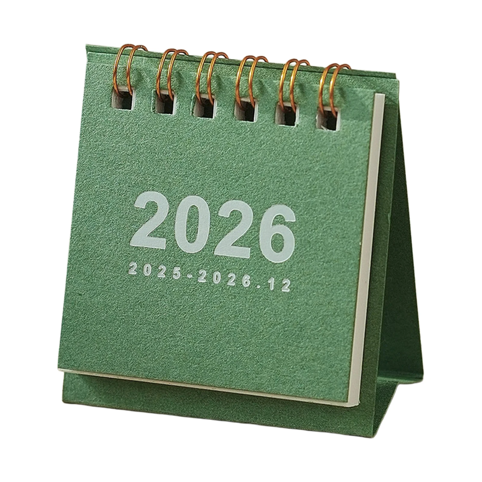 Mini Kalendarz Biurkowy 2026 – przenośny planer na biurko Jasnożółty