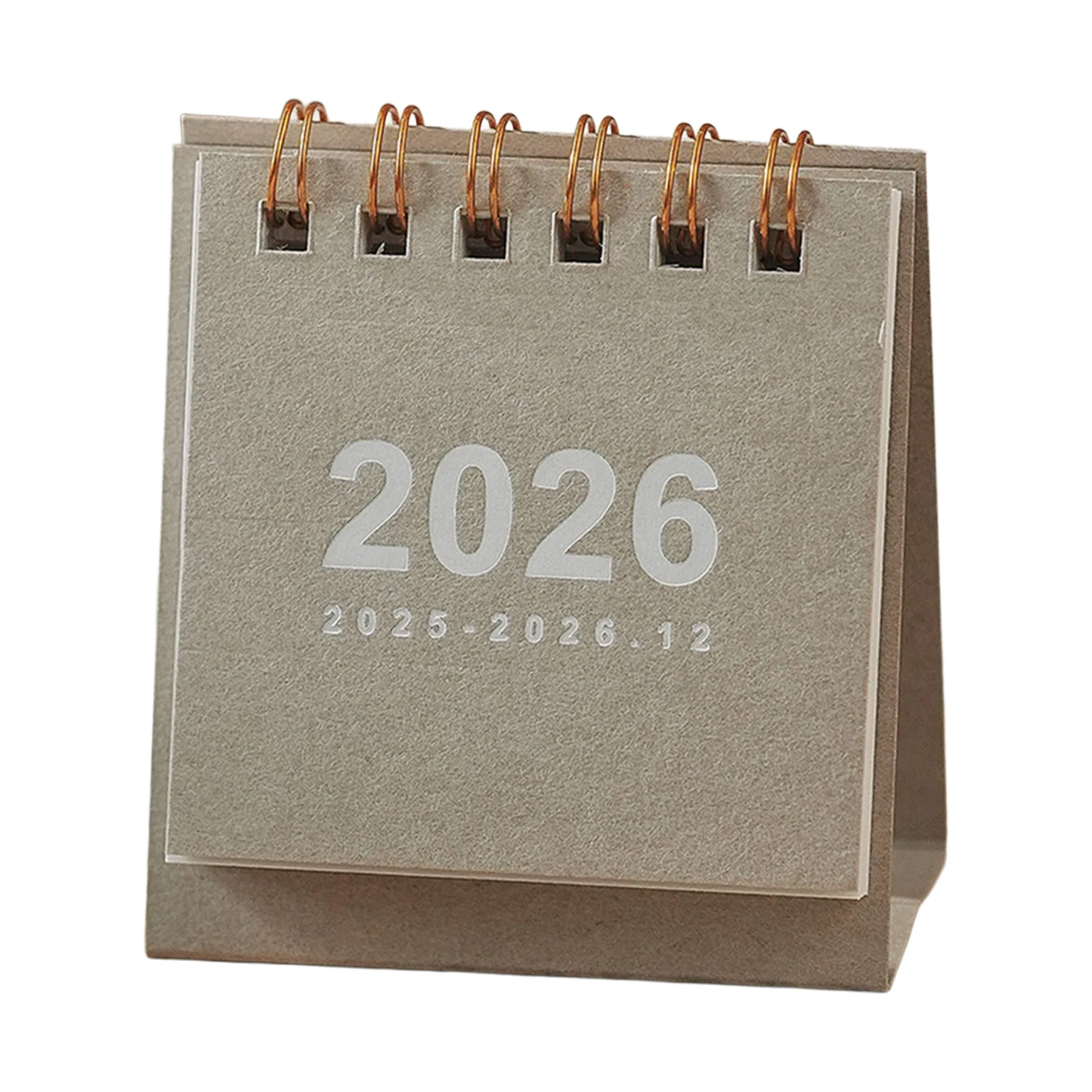 Mini Kalendarz Biurkowy 2026 – przenośny planer na biurko Lawenda