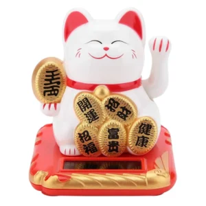 Mini kot szczęścia 7,4 cm - figurka Maneki Neko Feng Shui Kolba