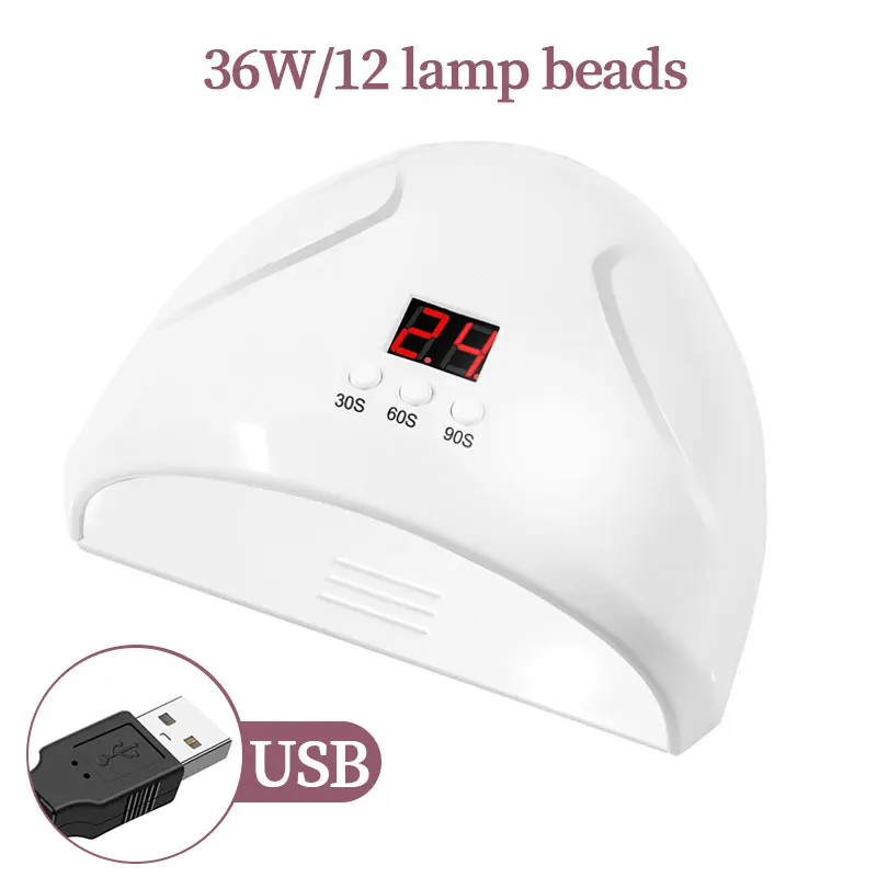 Mini lampa LED do paznokci LULAA - przenośna latarka do utwardzania Biały