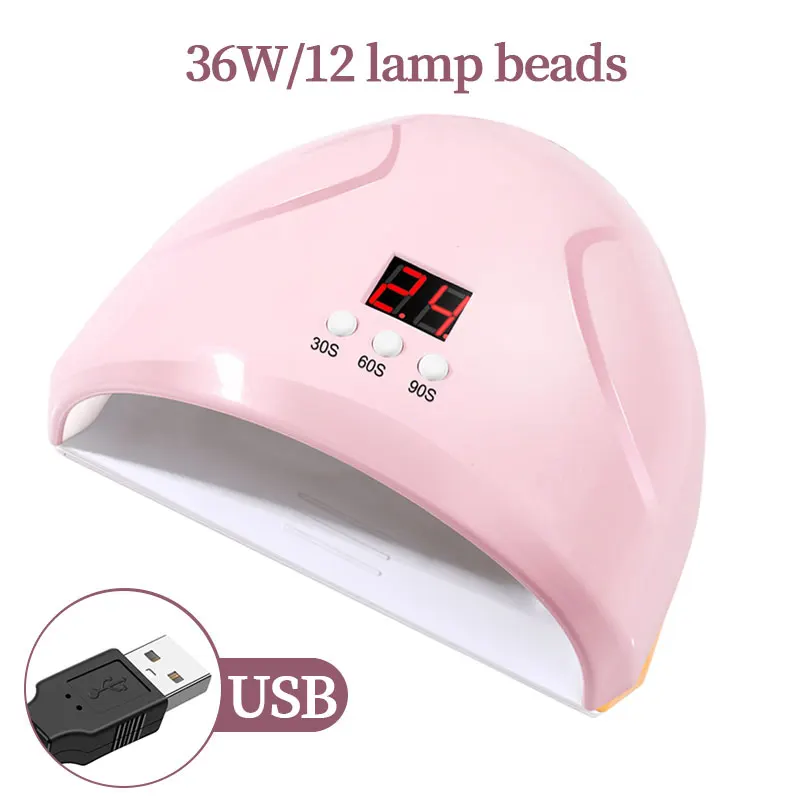 Mini lampa UV LED do paznokci przenośna Różowy