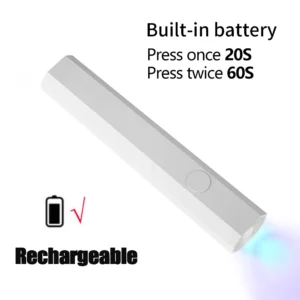 Mini lampa UV LED do paznokci - przenośna, USB Biały
