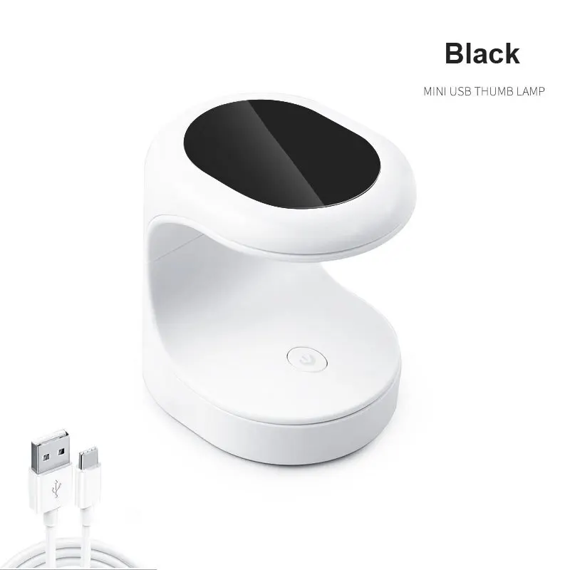 Mini lampa UV LED do paznokci 16W na jeden palec, zasilanie USB Czarny