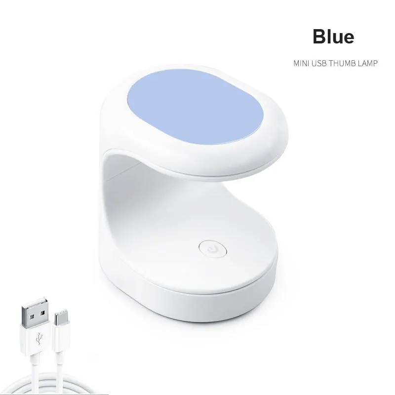 Mini lampa UV LED do paznokci 16W na jeden palec, zasilanie USB Niebieski