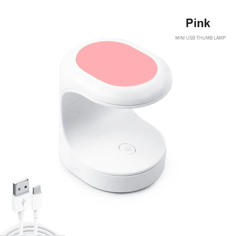 Mini lampa UV LED do paznokci 16W na jeden palec, zasilanie USB Różowy