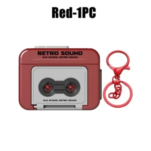 Mini magnetowid retro brelok do kluczy - prezent dla par żółty