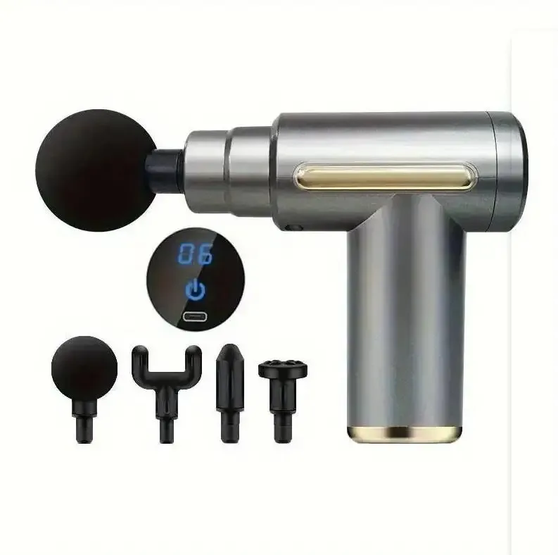Mini pistolet do masazu miesni - przenosny masazer Czerwone wino