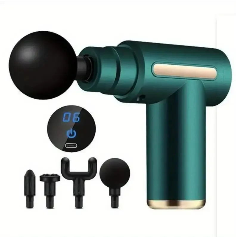 Mini pistolet do masazu miesni - przenosny masazer Fioletowy