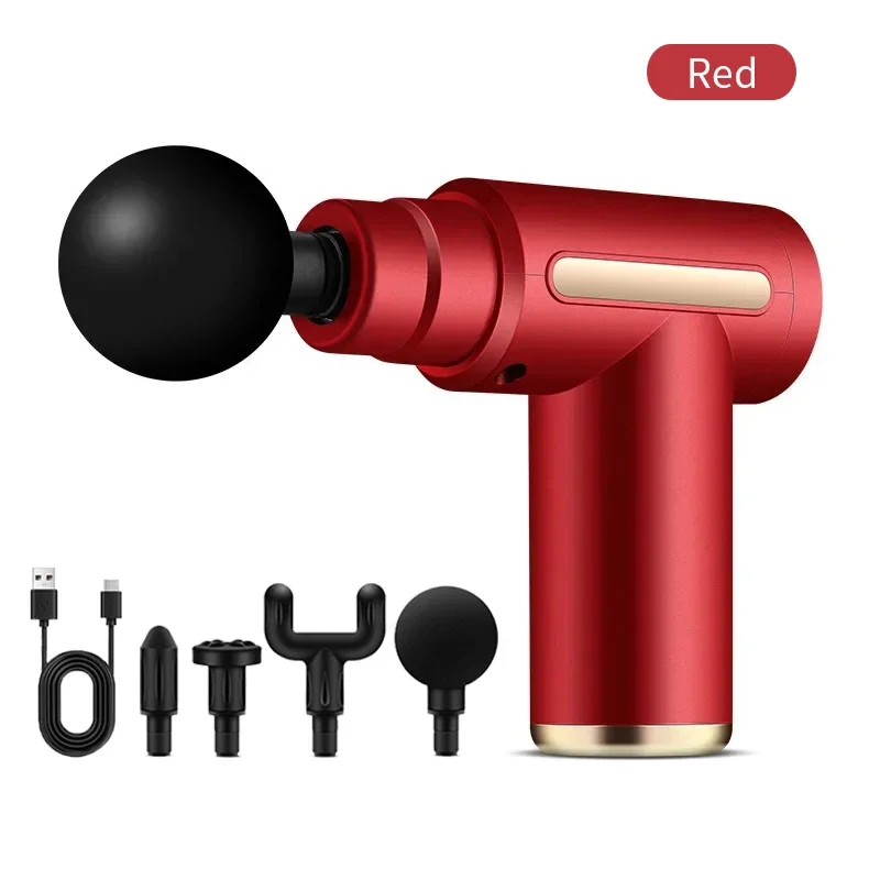 Mini pistolet do masażu mięśni i powięzi Czerwony