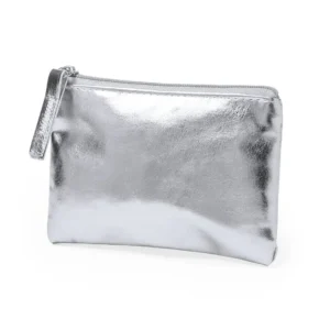 Mini portfel ze skóry PU z etui na klucze i monety z zamkiem Pomarańczowy