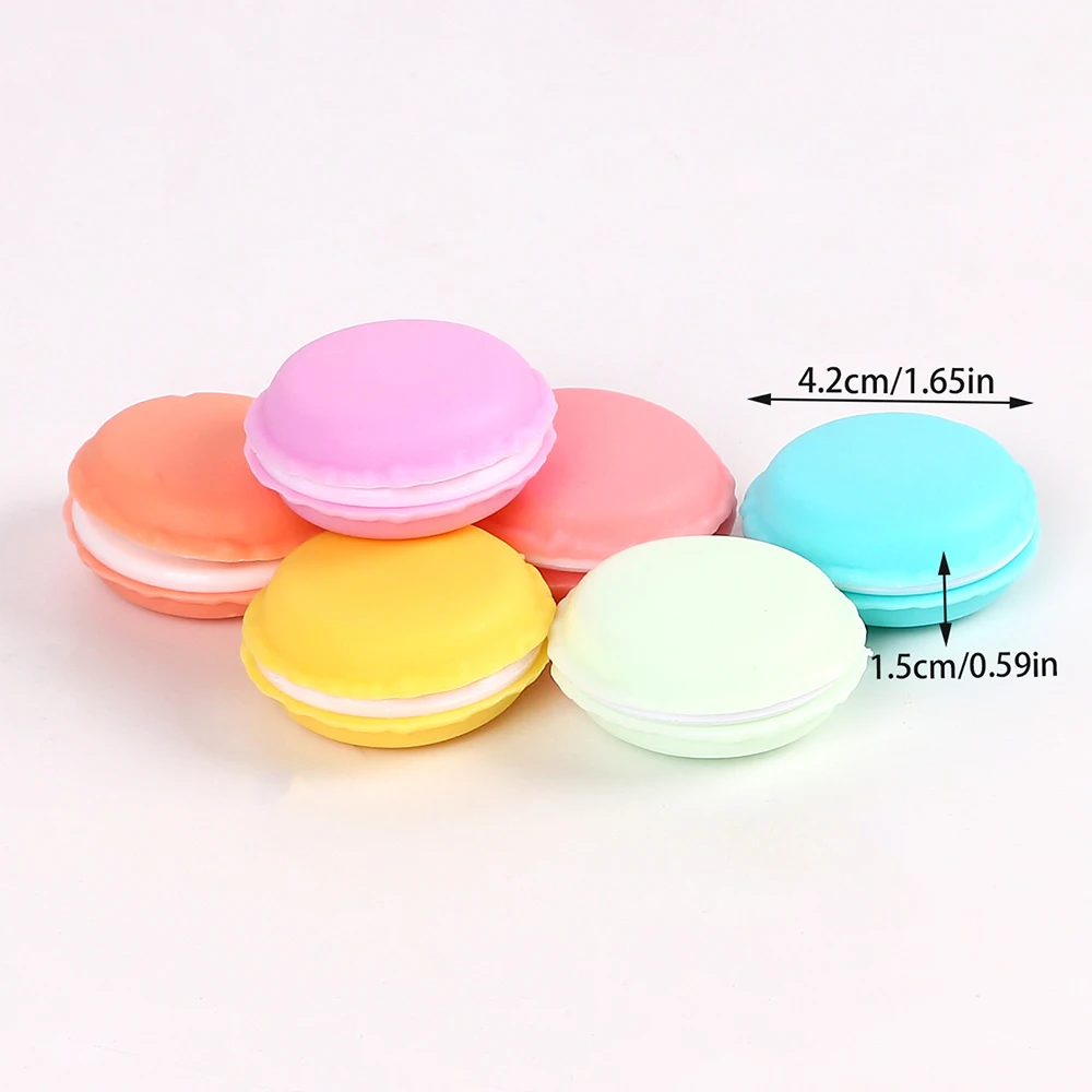 Mini pudełka na biżuterię Macaron - zestaw 6 sztuk Biały