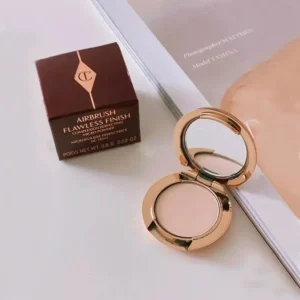 Mini puder do makijażu — trwała kontrola oleju i rozjaśnienie cery Błękitny