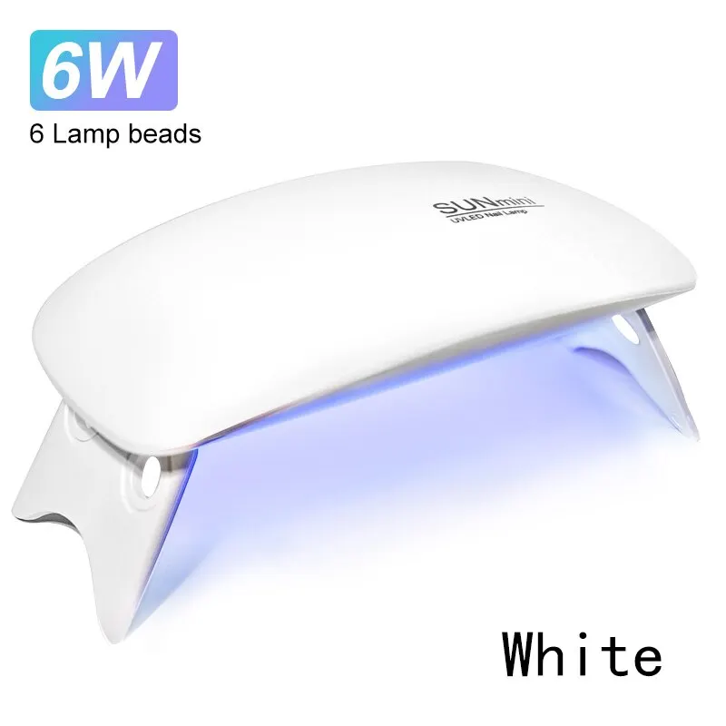 Mini suszarka UV LED do paznokci 6W z kablem USB Biały