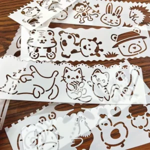 Mini szablony zwierzęce DIY zestaw 8 szt. do malowania 