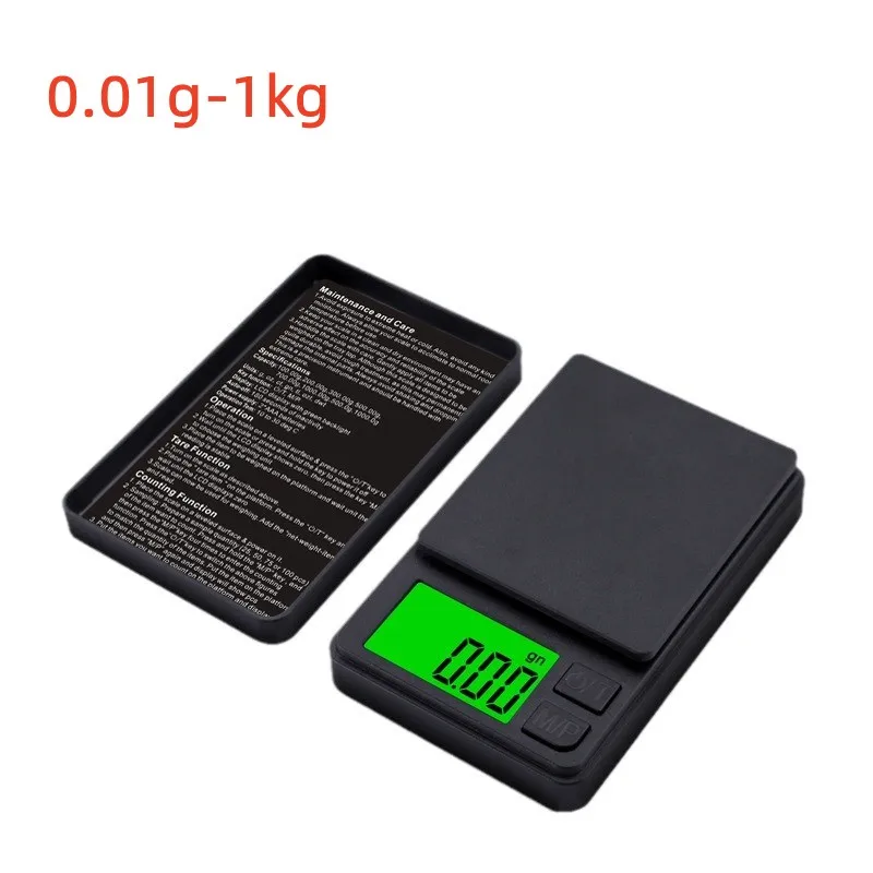 Mini waga jubilerska cyfrowa LCD 500 g dokładność 0,01 g Czerwony