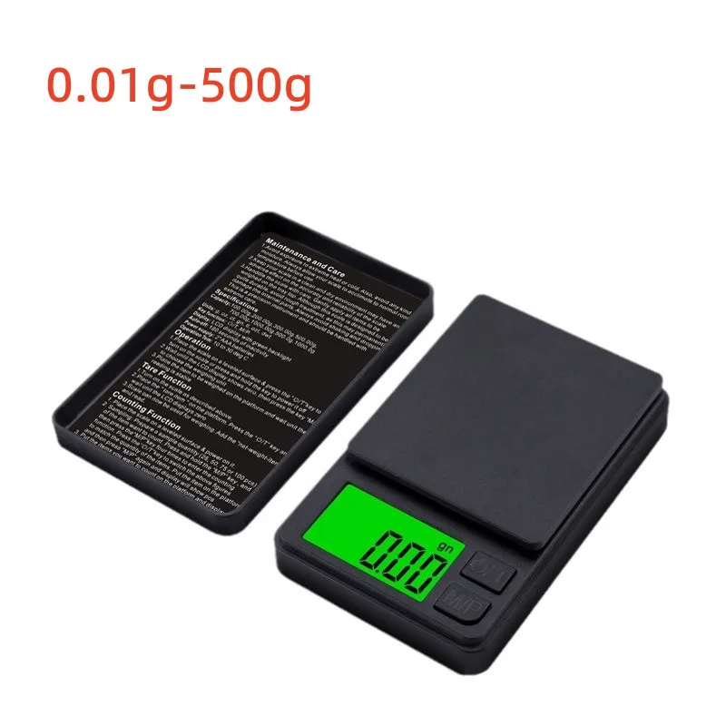 Mini waga jubilerska cyfrowa LCD 500 g dokładność 0,01 g Srebrny