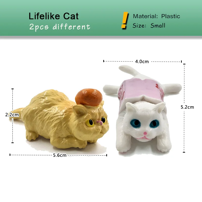 Miniaturowa figurka kota szczęścia dekoracja Kremowo biała