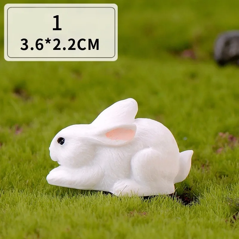 Miniaturowe figurki króliczków - ozdoby wielkanocne DIY Brązowy