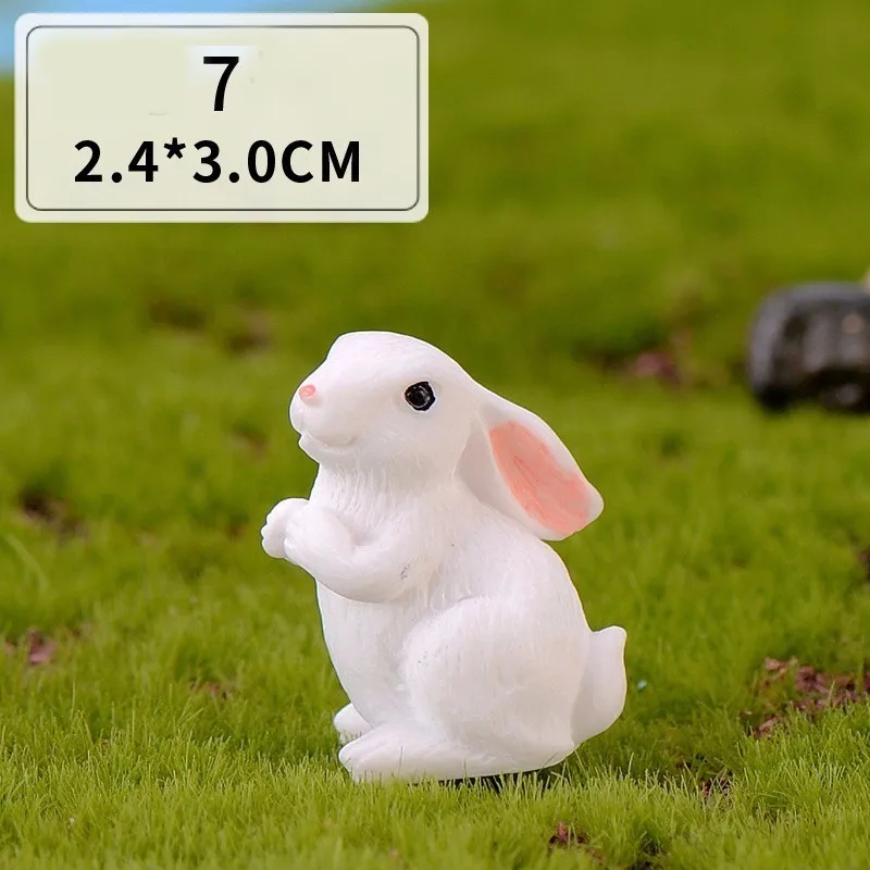 Miniaturowe figurki króliczków - ozdoby wielkanocne DIY Czerwony