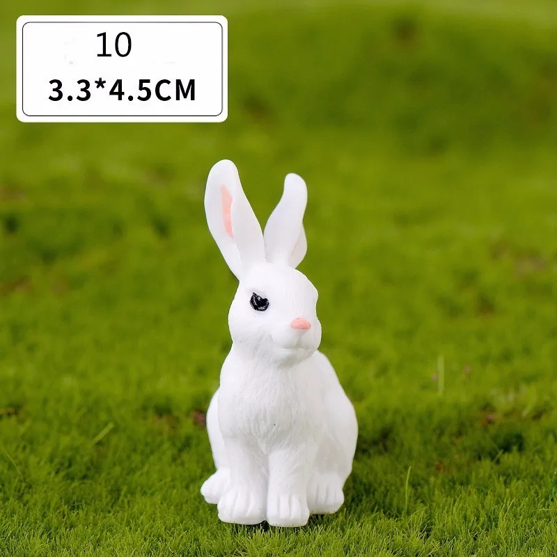 Miniaturowe figurki króliczków - ozdoby wielkanocne DIY Niebieski