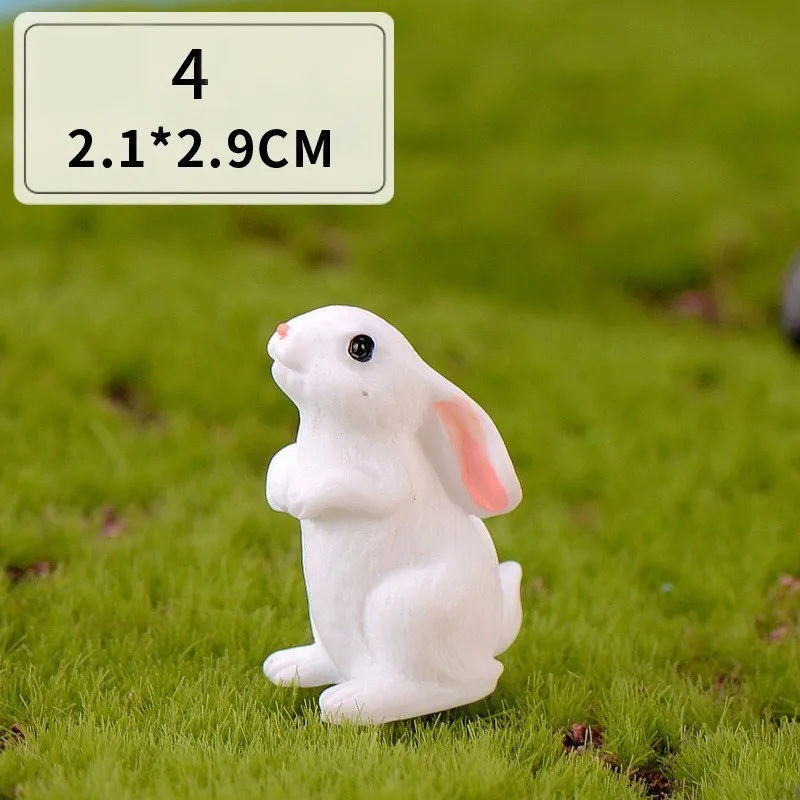 Miniaturowe figurki króliczków - ozdoby wielkanocne DIY Pomarańczowy