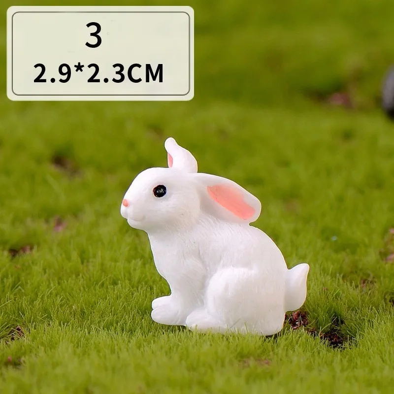 Miniaturowe figurki króliczków - ozdoby wielkanocne DIY Wielokolorowy