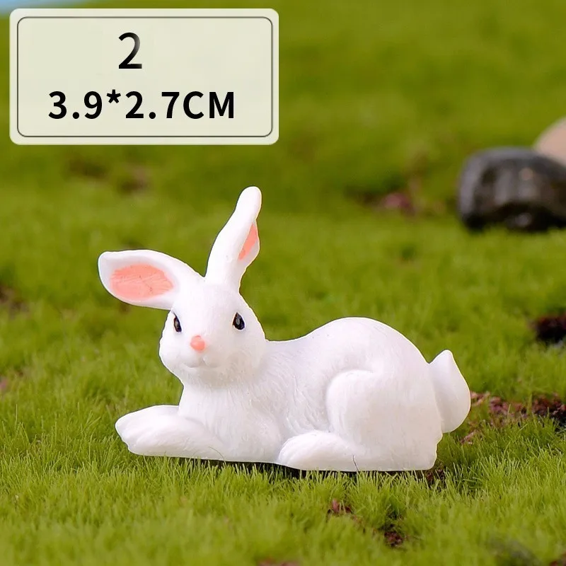 Miniaturowe figurki króliczków - ozdoby wielkanocne DIY Złoto