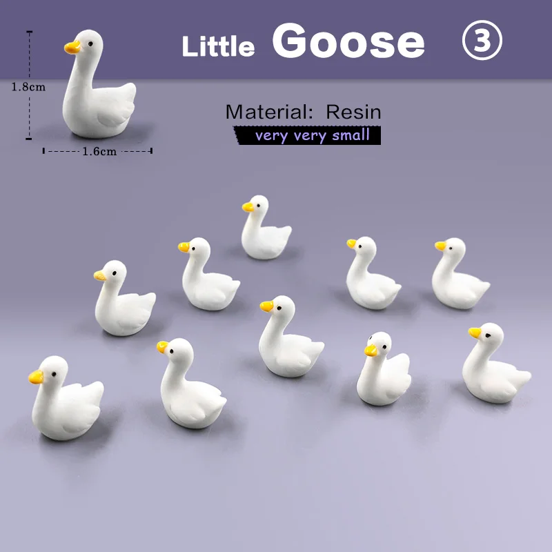 Miniaturowe figurki zwierząt do ogrodu wróżek - zestaw 10 sztuk Khaki