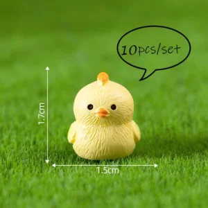 Miniaturowe figurki zwierząt do ogrodu wróżek - zestaw 10 szt. Jasny brąz