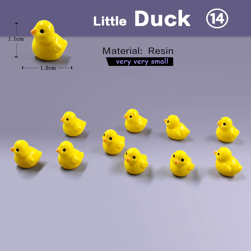 Miniaturowe figurki zwierząt do ogrodu wróżek - zestaw 10 sztuk Wielokolorowy