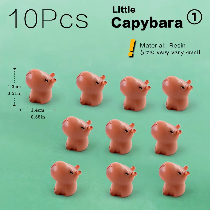 Miniaturowe figurki zwierząt - zestaw 10 sztuk do ogrodu wróżek Bordowy