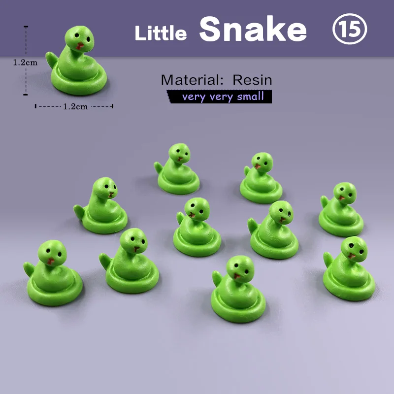 Miniaturowe figurki zwierząt - zestaw 10 sztuk do ogrodu wróżek Pomarańczowy