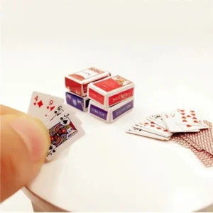 Miniaturowe karty do gry 1:12 do domku dla lalek