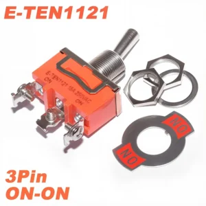 Miniaturowy przełącznik kołyskowy 250V 15A - zestaw 5 sztuk 1121 on on