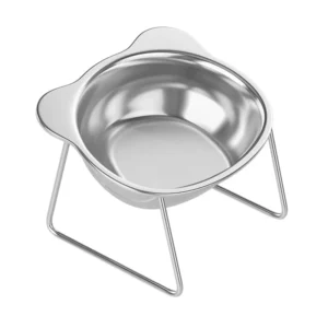 Miska dla kota ze stali nierdzewnej - podwyższona, ukośna 1PCS
